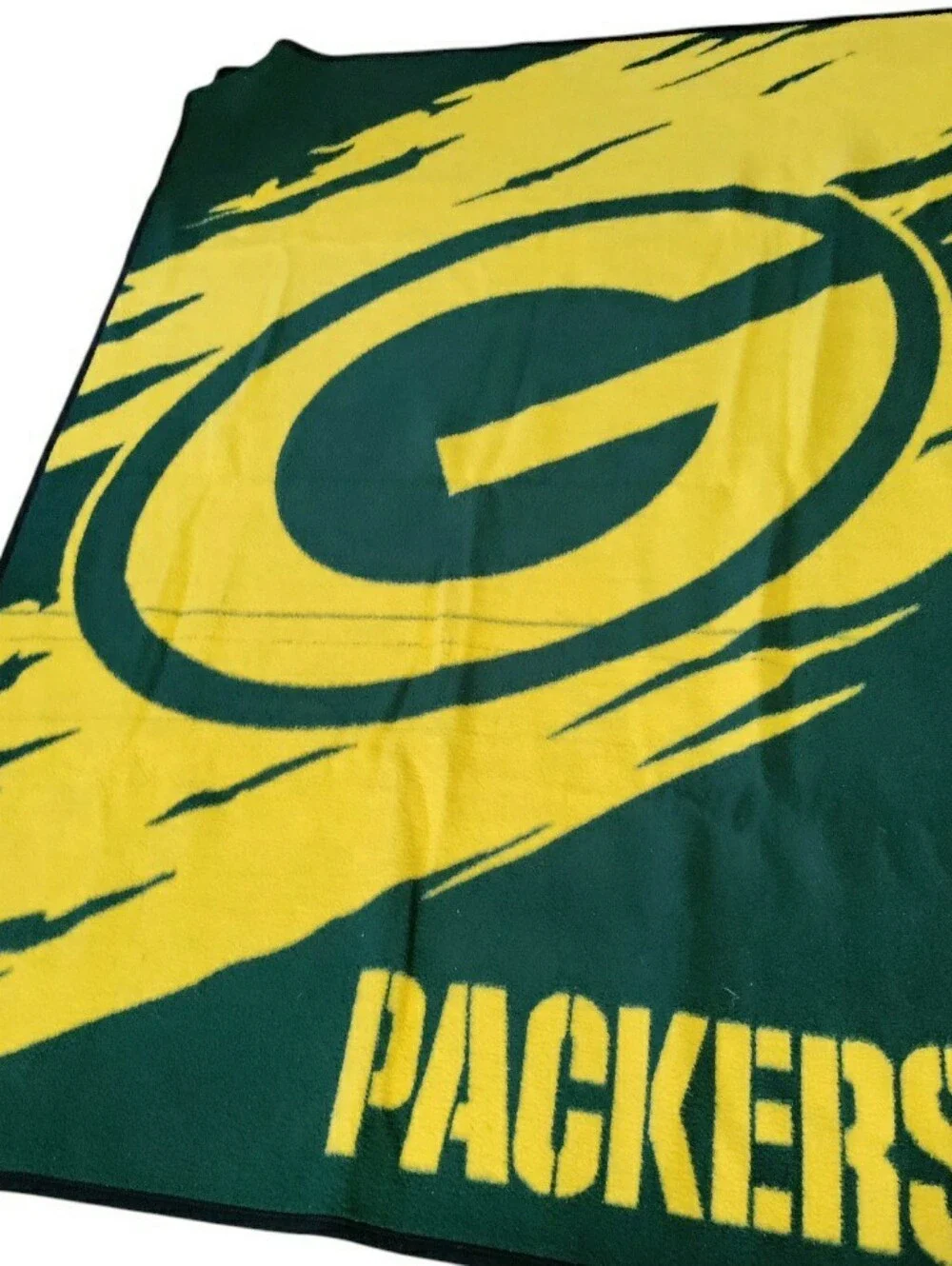 Vintage Green Bay Packers Plush Blanket Biederlack